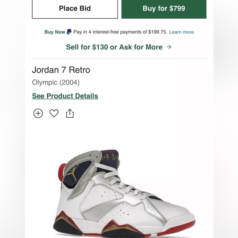 Jordan 7 Retro Olympic 2004